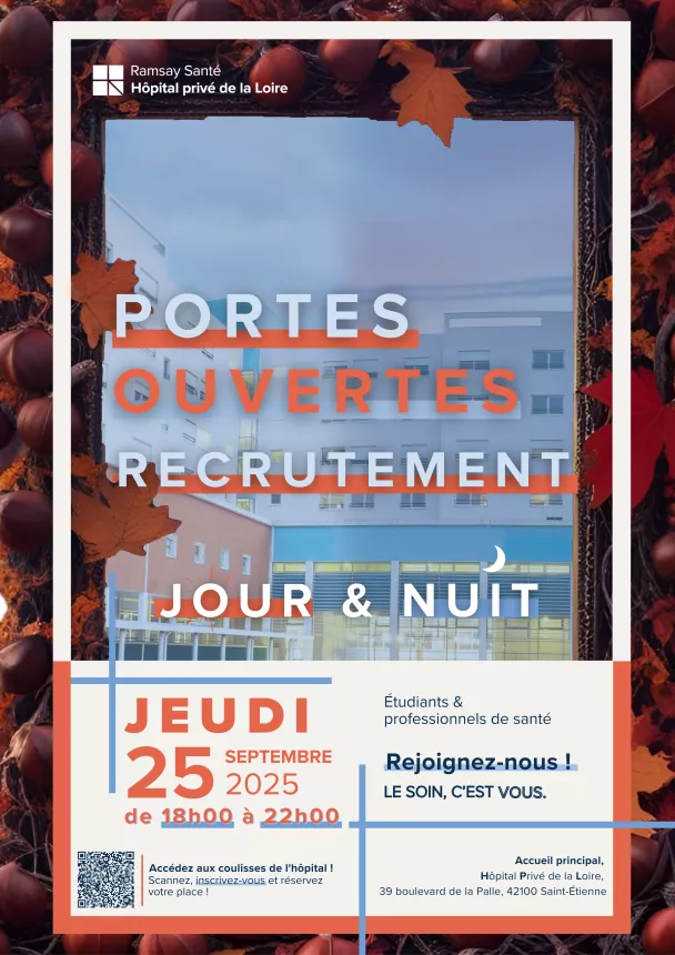 Portes ouvertes recrutement Hôpital Privé de la Loire affiche officielle - 25 septembre 2025