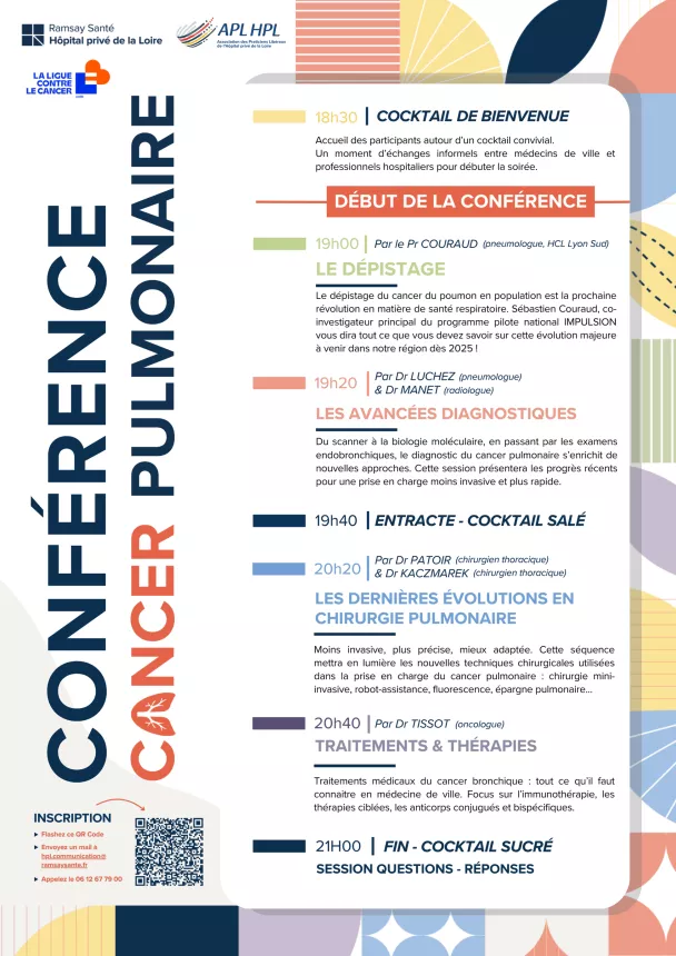 Programme soirée cancer pulmonaire - Jeudi 20 novembre HPL